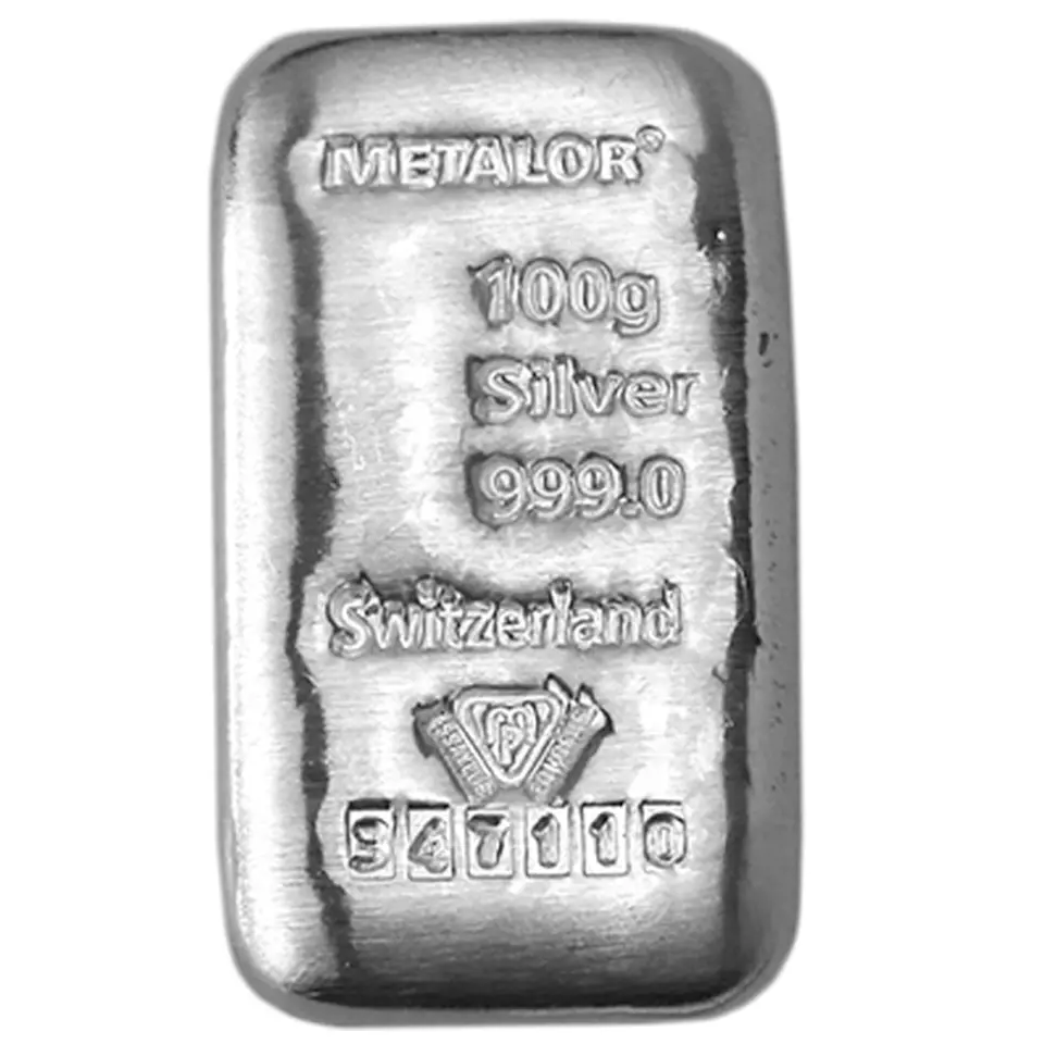 Metalor 100g Silver Bar